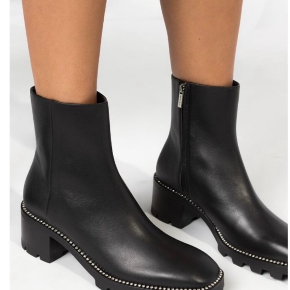 Jimmy Choo Black Mava 35mm Ankle Boots with Studded Trim